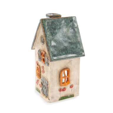 Domek ceramiczny na świeczkę – Morski dach 3 (2)