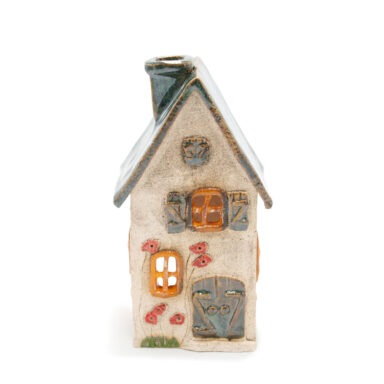 Domek ceramiczny na świeczkę – Morski dach 3