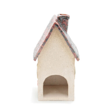 Domek ceramiczny na świeczkę – Wzorzysty dach (3)