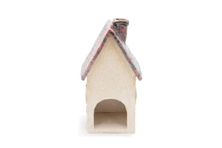 Domek ceramiczny na świeczkę – Wzorzysty dach (3)