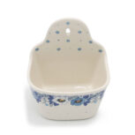 130 Pojemnik na sól Białe i Niebieskie Kwiaty, Ceramika Bolesławiec (2)