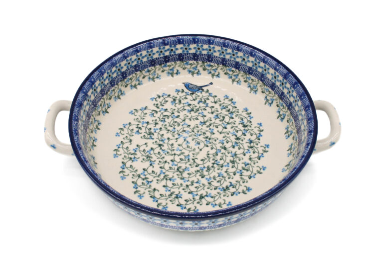 Duża zapiekanka, wzór z Ptaszkiem, Ceramika Bolesławiec