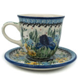 773 824 Filiżanka – Kubek ze spodkiem Motyl na Kwiecistej Łące, Ceramika Bolesławiec (2)