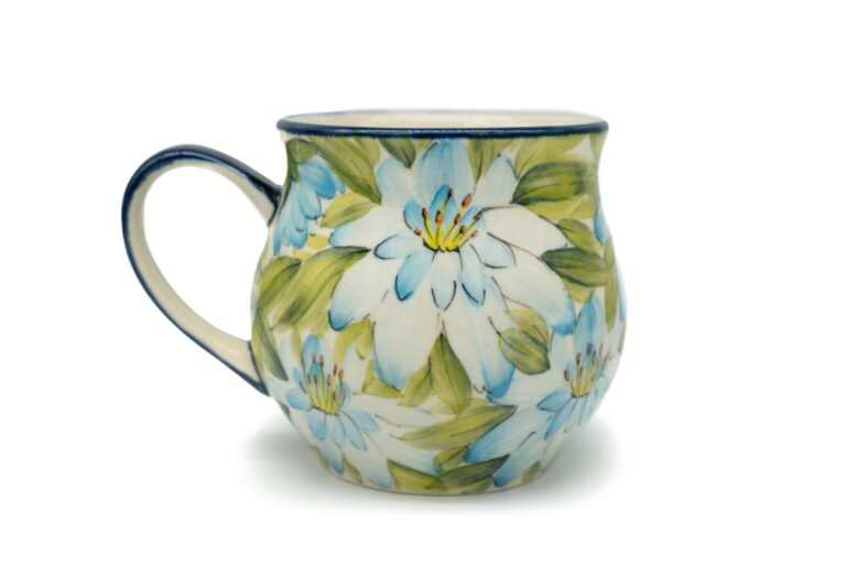 MF Unikatowy kubek Paw i Błękitne Kwiaty, Ceramika Bolesławiec (2) MF Unikatowy kubek Paw i Błękitne Kwiaty, Ceramika Bolesławiec (2)