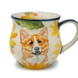 MF Unikatowy kubek Pies Corgi, Ceramika Bolesławiec