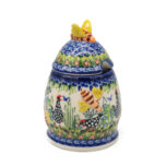 Kalich Pojemnik na miód Czarne Kurki, Ceramika Bolesławiec