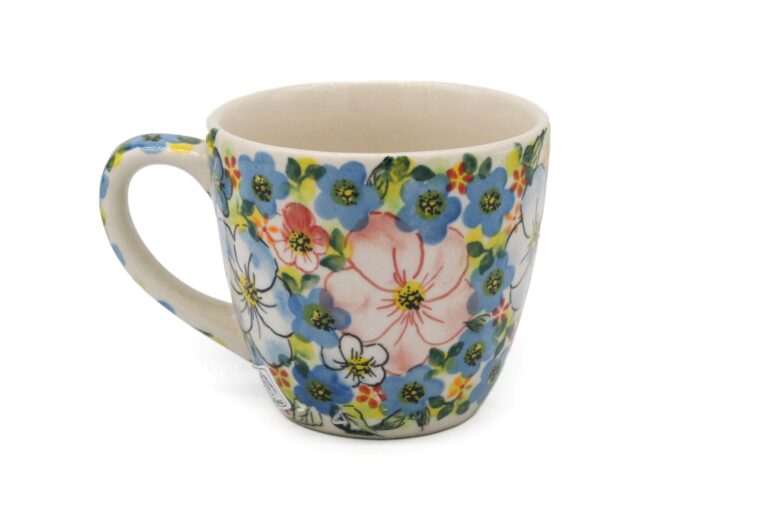 Filiżanka - kubek na kawę Ozdobne Kwiaty, Ceramika Bolesławiec (2) Filiżanka - kubek na kawę Ozdobne Kwiaty, Ceramika Bolesławiec (2)