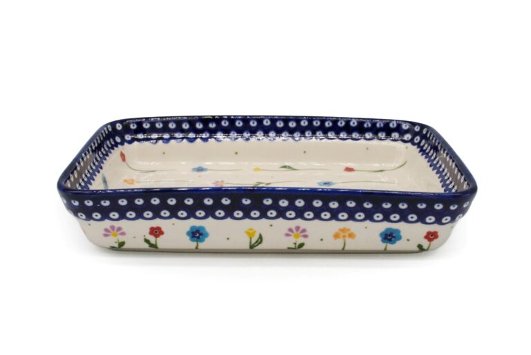 Średni zapiekacz prostokątny Delikatne Kwiaty, Ceramika Bolesławiec (2) Średni zapiekacz prostokątny Delikatne Kwiaty, Ceramika Bolesławiec (2)