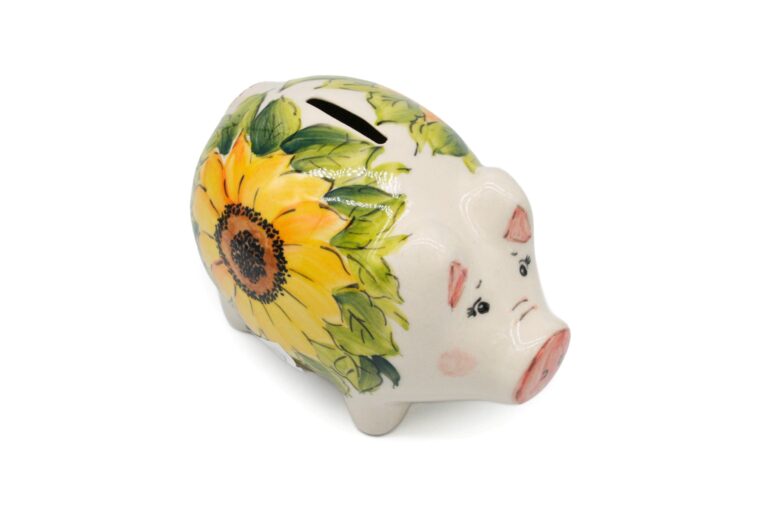 Świnka skarbonka Słoneczniki, Ceramika Bolesławiec (2) Świnka skarbonka Słoneczniki, Ceramika Bolesławiec (2)