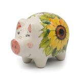 Świnka skarbonka Słoneczniki, Ceramika Bolesławiec