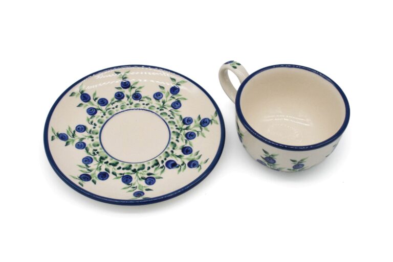 Filiżanka z dużym uchem Jagody, Ceramika Bolesławiec (2) Filiżanka z dużym uchem Jagody, Ceramika Bolesławiec (2)