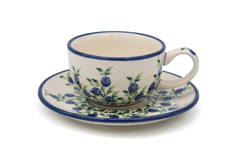 Filiżanka z dużym uchem Jagody, Ceramika Bolesławiec