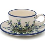 Filiżanka z dużym uchem Jagody, Ceramika Bolesławiec