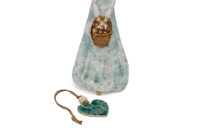 Jasny anioł z koszem grzybów + Zawieszka (3) Jasny anioł z koszem grzybów + Zawieszka (3)