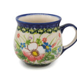 Kubek beczułka średni Bukiecik, Ceramika Bolesławiec