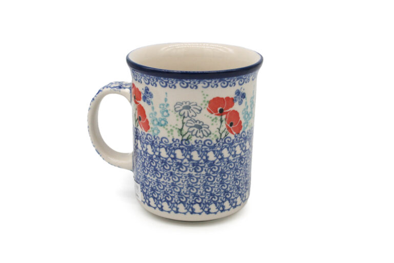 Duży kubek prosty Maki i Motylek – 400 ml, Ceramika Bolesławiec (2) Duży kubek prosty Maki i Motylek – 400 ml, Ceramika Bolesławiec (2)