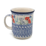 Duży kubek prosty Maki i Motylek – 400 ml, Ceramika Bolesławiec (2)