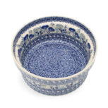 Forma na ciasto - suflet Niebieskie Kwiaty i Szary Motyl, Ceramika Bolesławiec