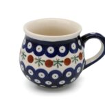 Kubek pękaty średni Kropka i Oliwka – 250 ml, Ceramika Bolesławiec