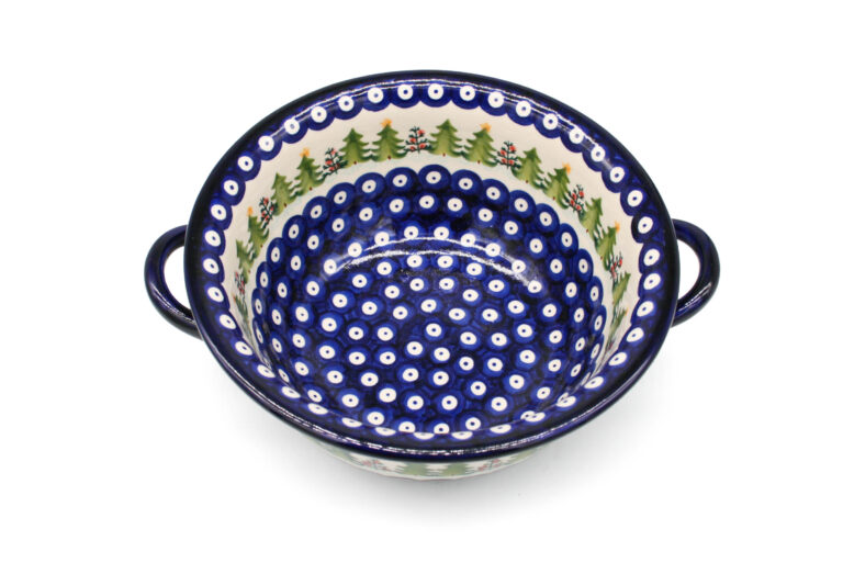 Miska - kartoflak Zimowe Choinki, Ceramika Bolesławiec