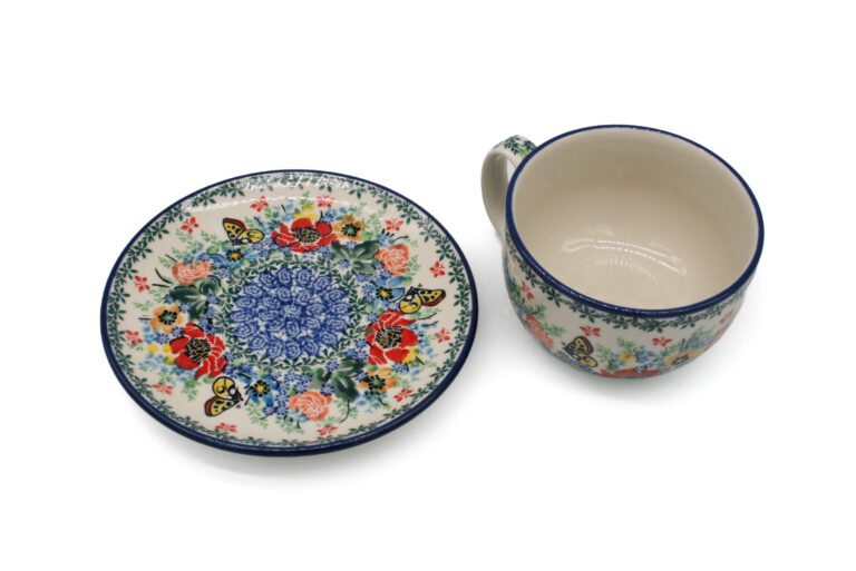 Filiżanka duża Łąka i Motyl, Ceramika Bolesławiec (2) Filiżanka duża Łąka i Motyl, Ceramika Bolesławiec (2)