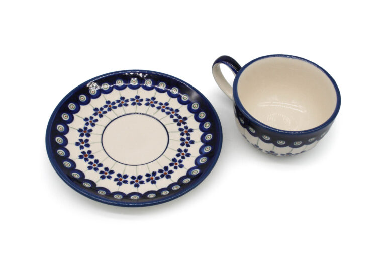 Filiżanka z dużym uchem Kropka i Kwiatek, Ceramika Bolesławiec (2) Filiżanka z dużym uchem Kropka i Kwiatek, Ceramika Bolesławiec (2)