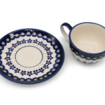 Filiżanka z dużym uchem Kropka i Kwiatek, Ceramika Bolesławiec (2)