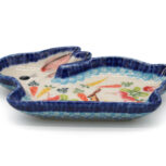 Podstawka w kształcie zajączka Królik i Marchewki, Ceramika Bolesławiec (2)