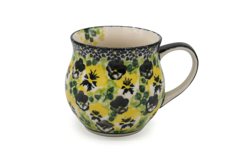 Unikatowy kubek Żółte Brateczki, Ceramika Bolesławiec