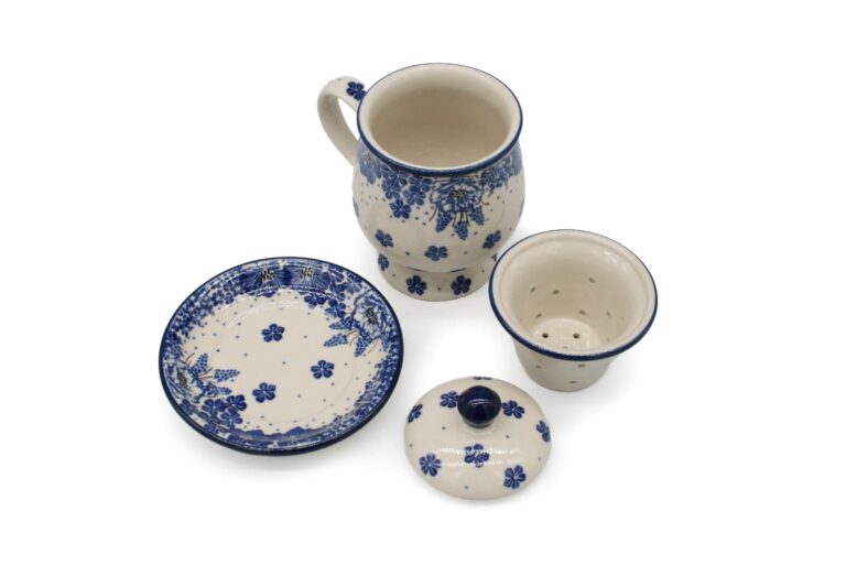 122 Kubek do zaparzania herbaty i ziół Eleganckie Kwiaty, Ceramika Bolesławiec (2) 122 Kubek do zaparzania herbaty i ziół Eleganckie Kwiaty, Ceramika Bolesławiec (2)