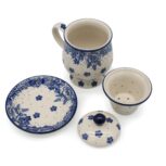 122 Kubek do zaparzania herbaty i ziół Eleganckie Kwiaty, Ceramika Bolesławiec (2)