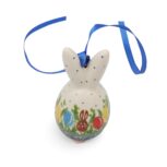 Figurka zajączka wielkanocnego do powieszenia VII, Ceramika Bolesławiec (2)