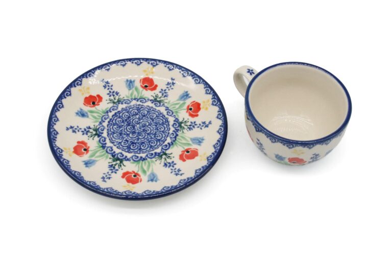 Filiżanka duże espresso Maki i Żółte Motyle, Ceramika Bolesławiec (2) Filiżanka duże espresso Maki i Żółte Motyle, Ceramika Bolesławiec (2)