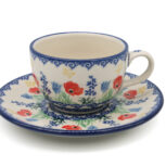 Filiżanka duże espresso Maki i Żółte Motyle, Ceramika Bolesławiec