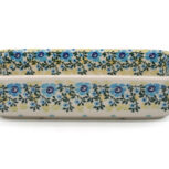 Forma na chleb Niebieski Kwiatowy Wianuszek, Ceramika Bolesławiec (2)