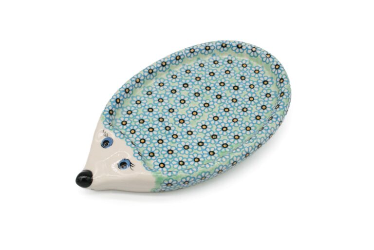 Jeż na rzeżuchę Jasnoniebieskie Kwiatuszki, Ceramika Bolesławiec