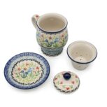 Kubek do zaparzania herbaty i ziół Kolorowa Wiosenna Łąka, Ceramika Bolesławiec (2)