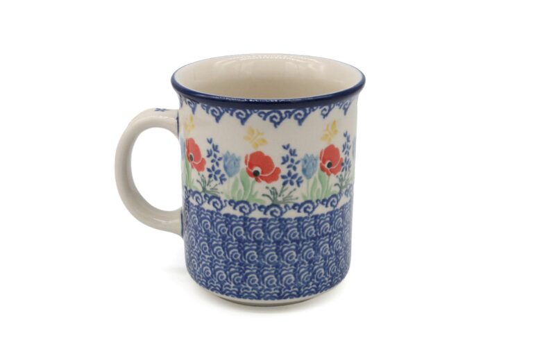 Kubek prosty Maki i Żółte Motyle, Ceramika Bolesławiec (2) Kubek prosty Maki i Żółte Motyle, Ceramika Bolesławiec (2)