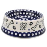 Mała miska dla pieska lub kotka, wzór Psiaki, Ceramika Bolesławiec (2)