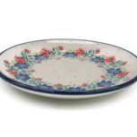 Mały talerz deserowy Róże i Niebieskie Kwiatuszki, Ceramika Bolesławiec (2)