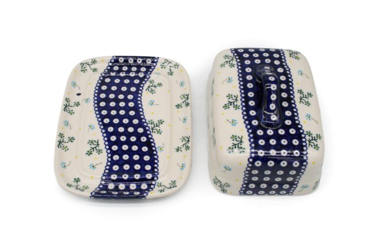 Maselniczka Kropki i Drobne Kwiatuszki, Ceramika Bolesławiec (2) Maselniczka Kropki i Drobne Kwiatuszki, Ceramika Bolesławiec (2)