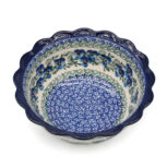 Miska średnia z falbaną Drobne Bratki, Ceramika Bolesławiec