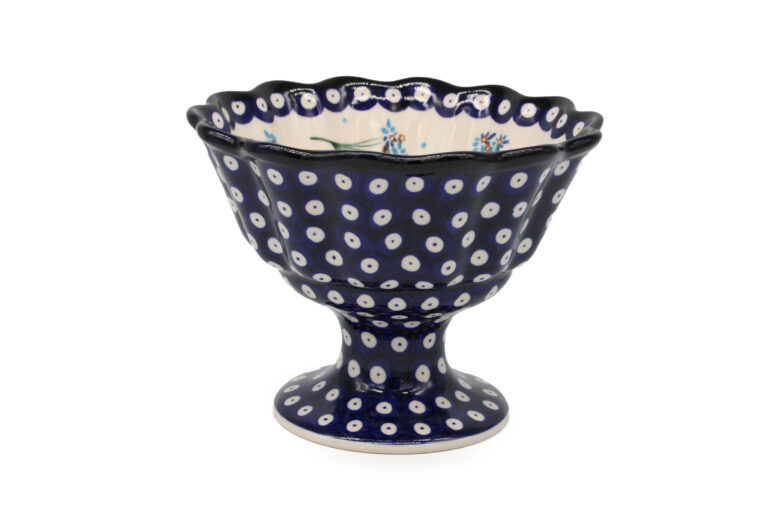 Patera na stopce Niebieskie Kwiecie, Ceramika Bolesławiec (2) Patera na stopce Niebieskie Kwiecie, Ceramika Bolesławiec (2)