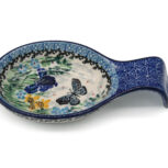 Podstawka pod łyżkę wysoka Motyl na Kwiecistej Łące, Ceramika Bolesławiec