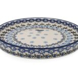 Półmisek z rantem Kwiaty z Niebieskim Motylkiem, Ceramika Bolesławiec (2)