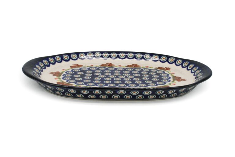 Półmisek – taca z uchwytami Zajączek i Oczko, Ceramika Bolesławiec (2) Półmisek – taca z uchwytami Zajączek i Oczko, Ceramika Bolesławiec (2)
