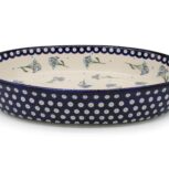 Zapiekacz owalny XL Niebieskie Kwiecie, Ceramika Bolesławiec (2)