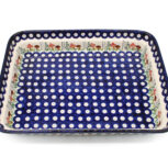 Zapiekacz prostokątny Kropki i Grzybki, Ceramika Bolesławiec