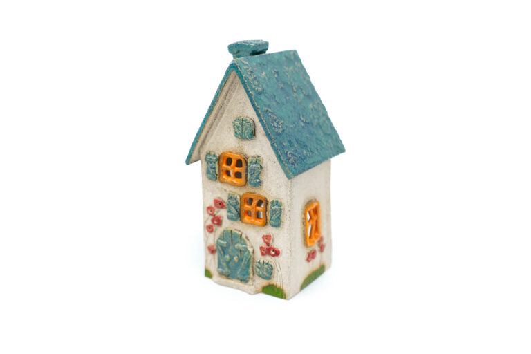 Domek ceramiczny na świeczkę – Morski dach 3
