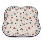 Elegancki półmisek Dzika Róża i Kwiatuszki, Ceramika Bolesławiec